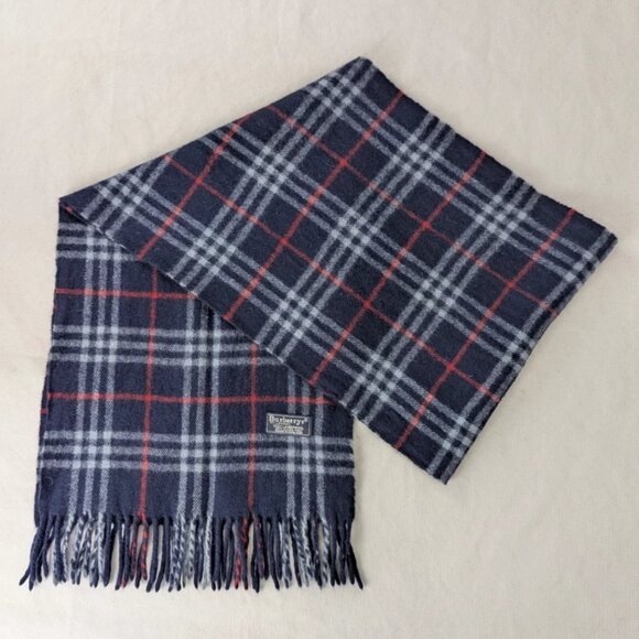 Authentic Burberrys Scarf Blue – Unisex 100% Lambswool – Used – Winter Must-Have - Picture 1 of 7